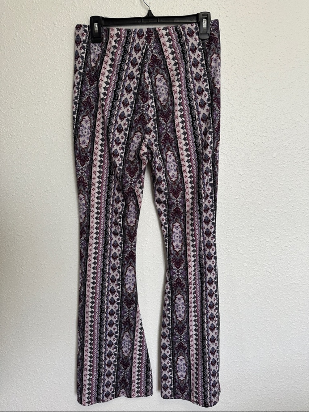 Bear Dance Purple Hippie Boho Flare Pants Size Large - Picture 4 of 11